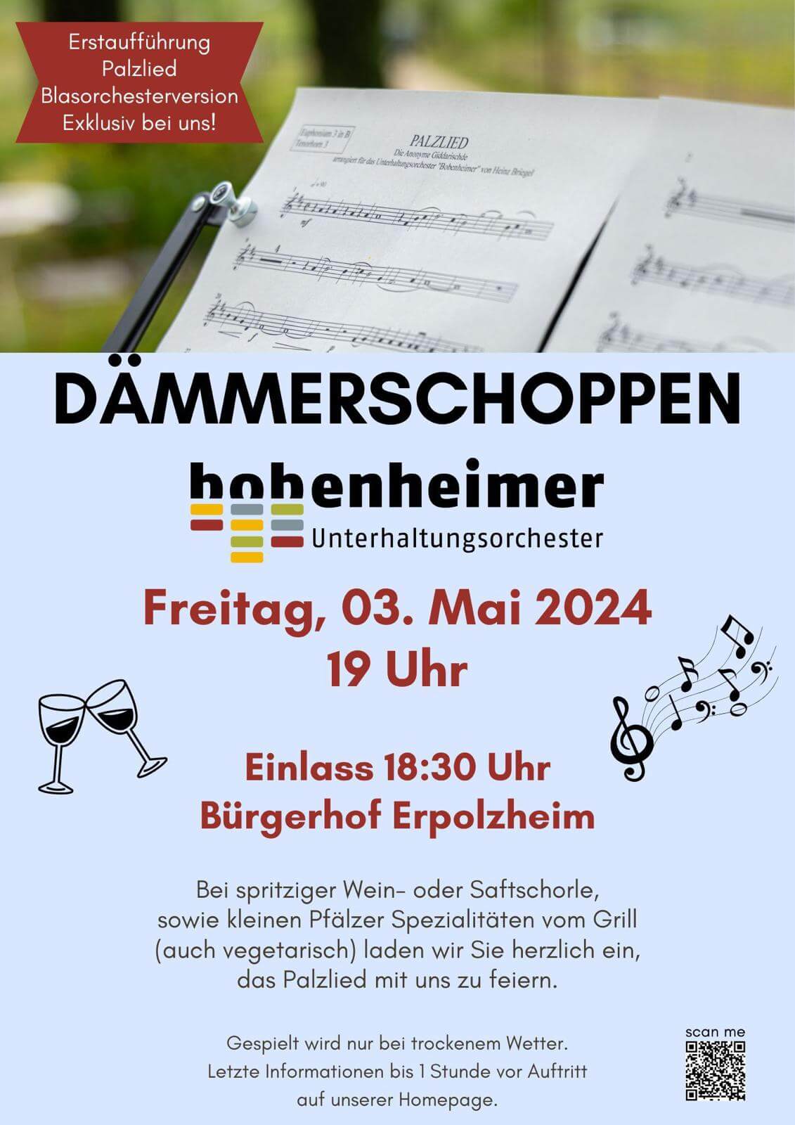 Plakat Dämmerschoppen 03. Mai 2024