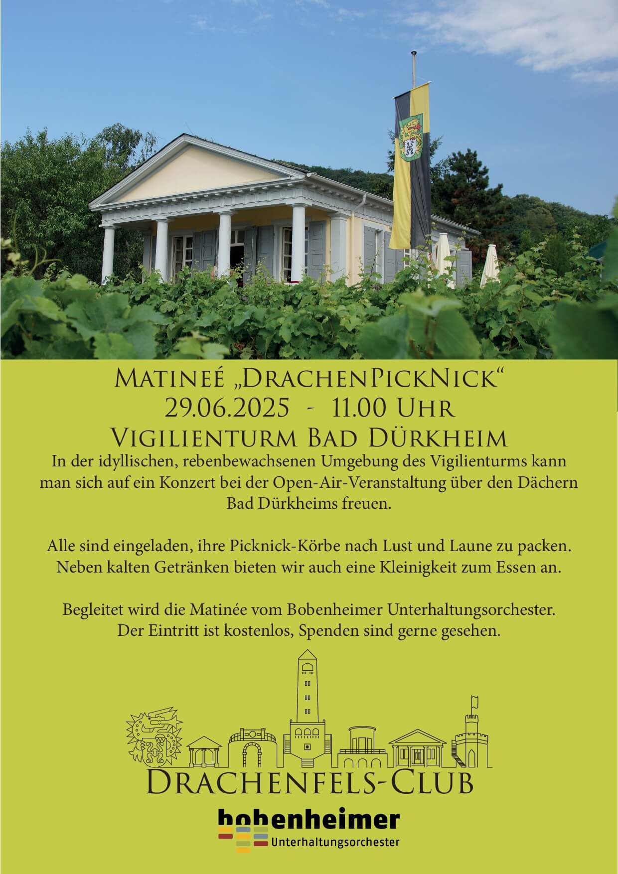 Plakat Auftritt Drachenfelsclub Matinee 2025